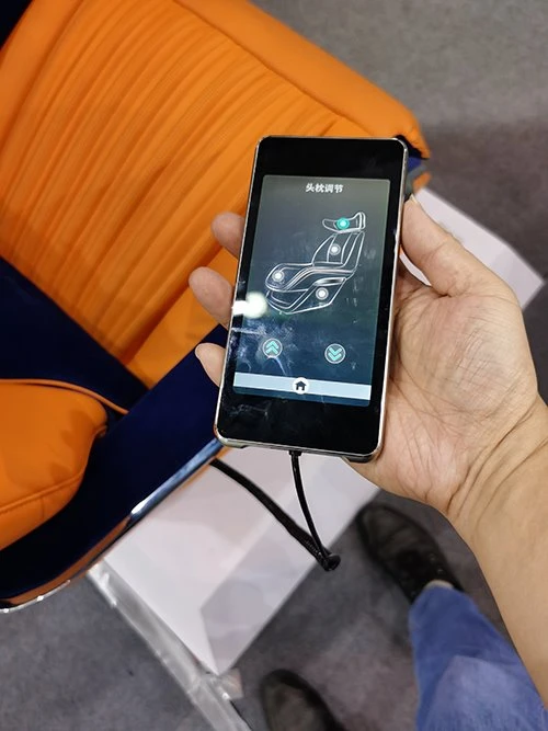 Seat has touch control screen