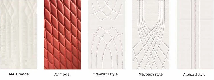 Various styles of seat leather texture