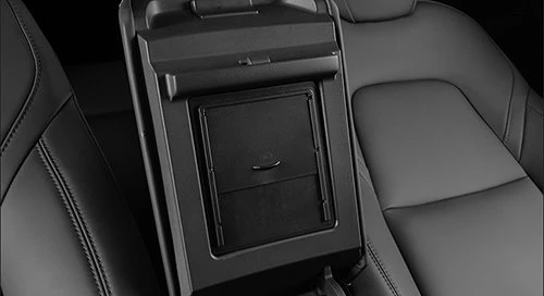 What it looks like after installing the Tesla Model3 armrest privacy storage box What it looks like after installing the Tesla Model3 armrest privacy storage box