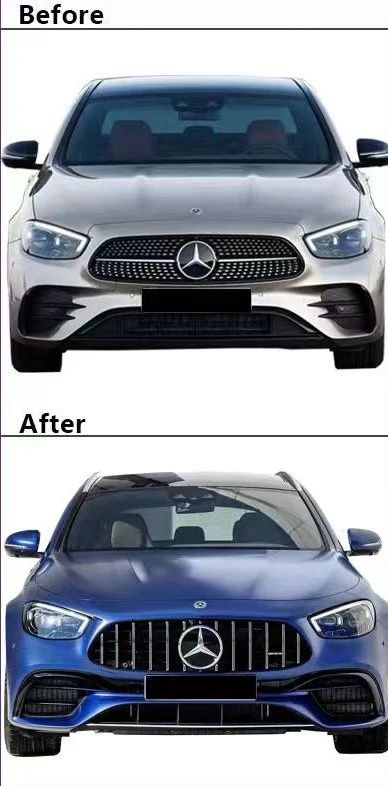 Before and after installation of Mercedes-Benz W213 E63s body kit Before and after installation of Mercedes-Benz W213 E63s body kit