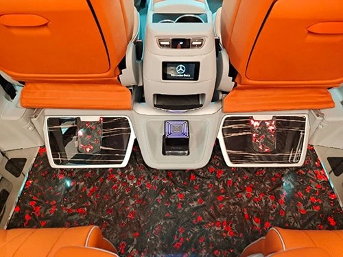 High-end luxury stone luminous floor real car installation renderings 4