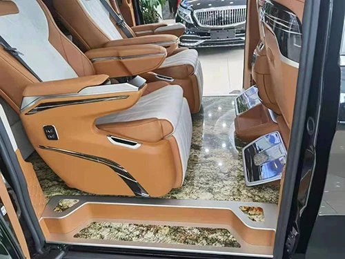 High-end luxury stone luminous floor real car installation renderings 11