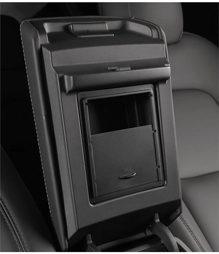 Blwch Storio Preifatrwydd Tesla Armrest Box